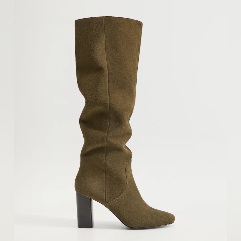 MANGO High-leg suede boots (38) NWT